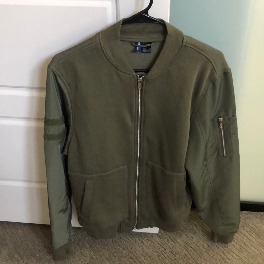H&M Oversized Zip-Up Bomber Jacket